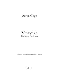 Vinayaka Orchestra sheet music cover Thumbnail